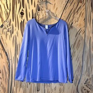 CABERNET BY SLEEPSENSE LONG SLEEVE BLUE TOP SLEEPWEAR SOFT MODAL BLEND. Size: M